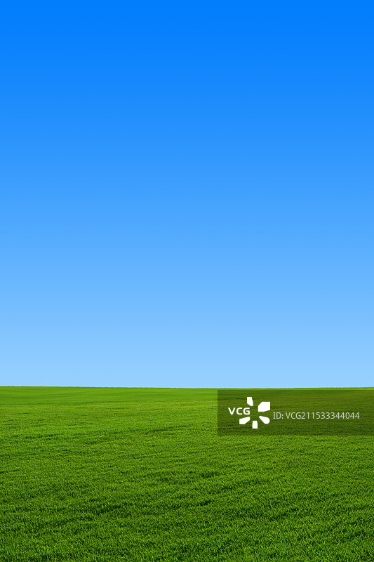 绿色的草地和蓝色的天空图片素材