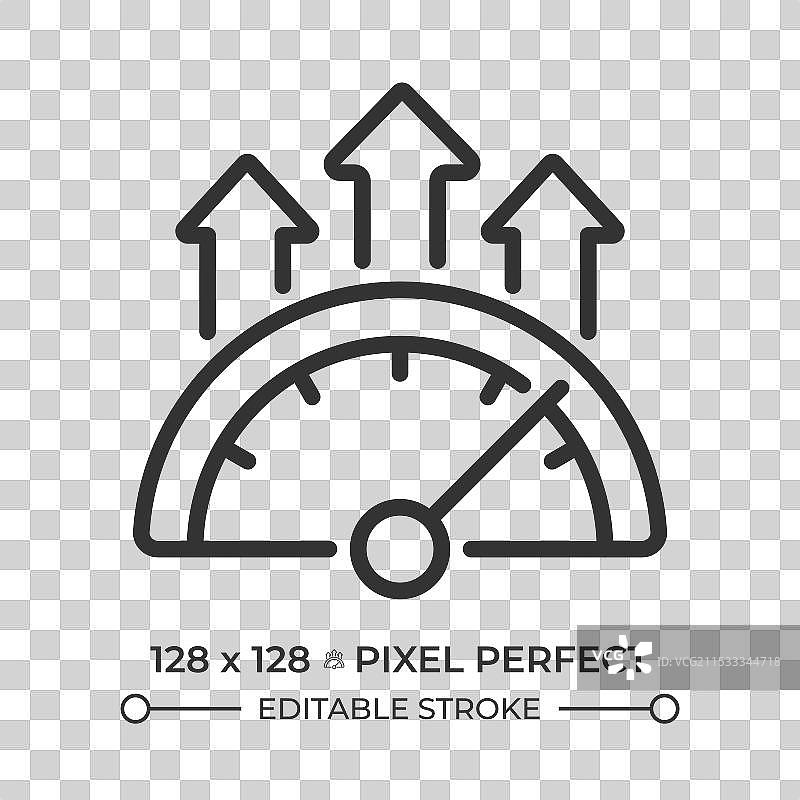 效率计量器像素完美线性图标图片素材