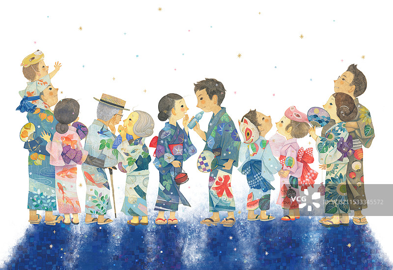 夏天 - 穿着浴衣的人们图片素材