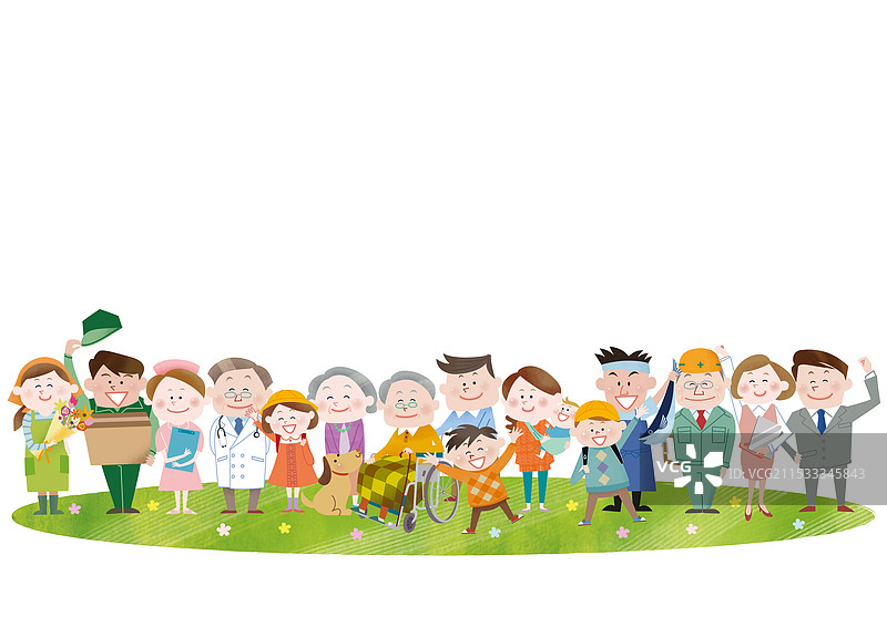 各种职业的人群组合图片素材