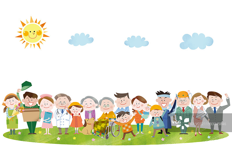 各种职业的人群组合图片素材