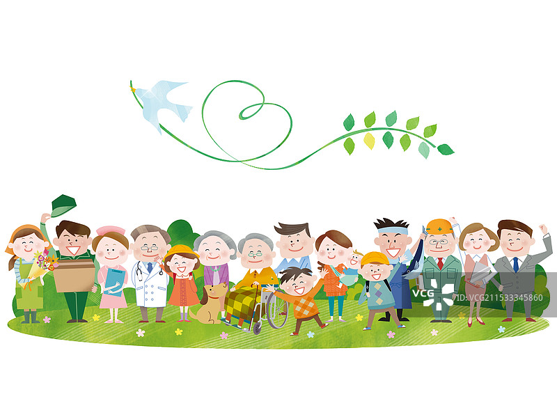 各种职业的人群组合图片素材