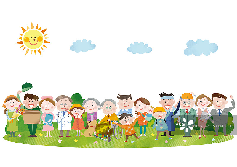 各种职业的人群组合图片素材