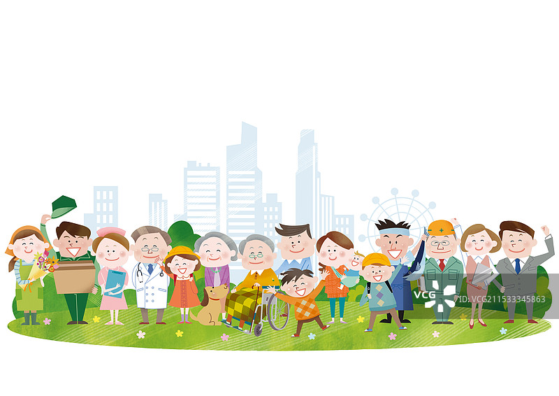 各种职业的人群组合图片素材