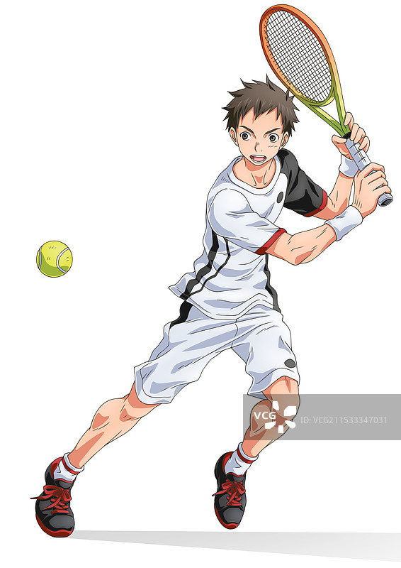 男孩打网球，第二部分图片素材