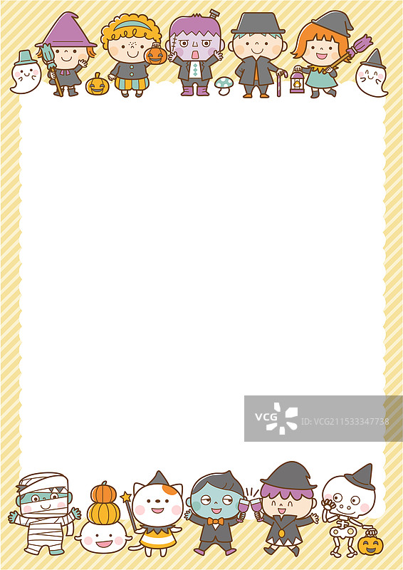 万圣节华丽服装框架图片素材