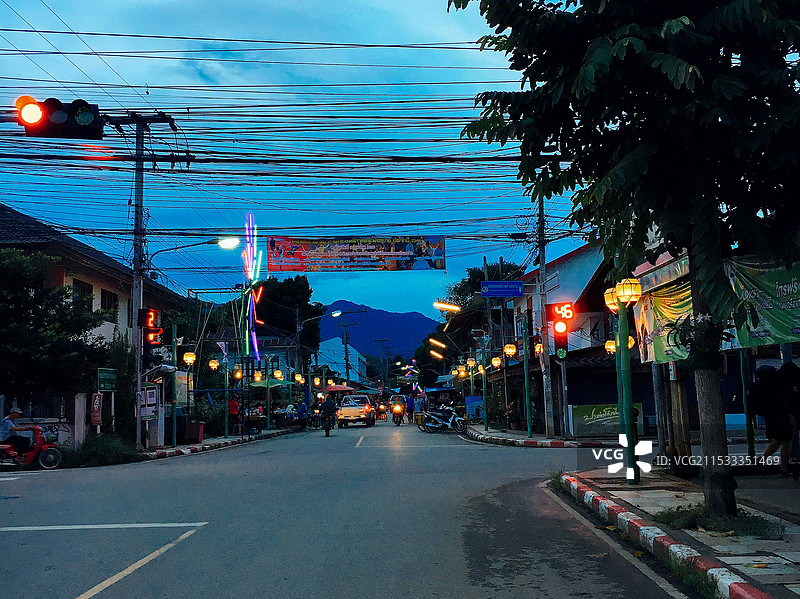 拜县夜景图片素材