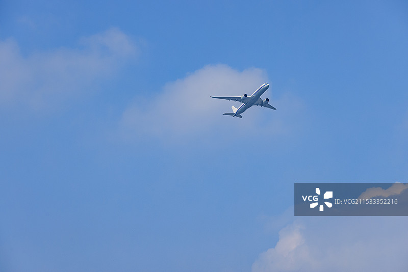 飞在天空的飞机图片素材