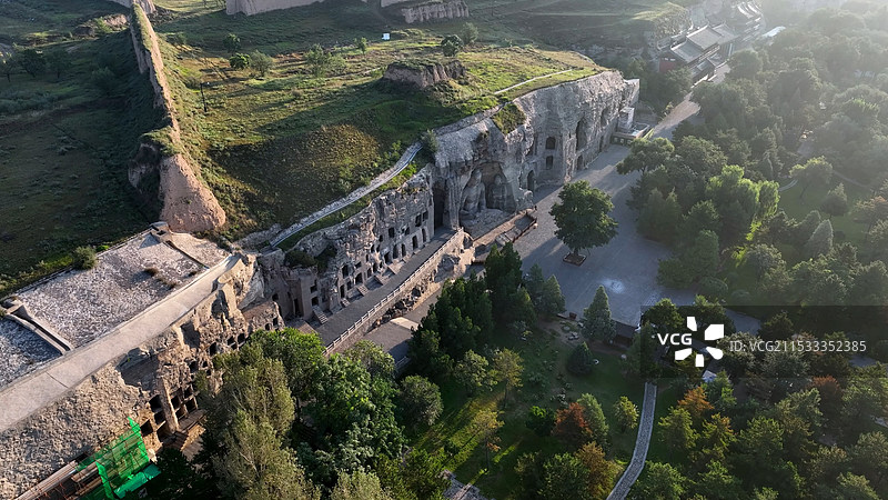 山西大同云冈石窟图片素材