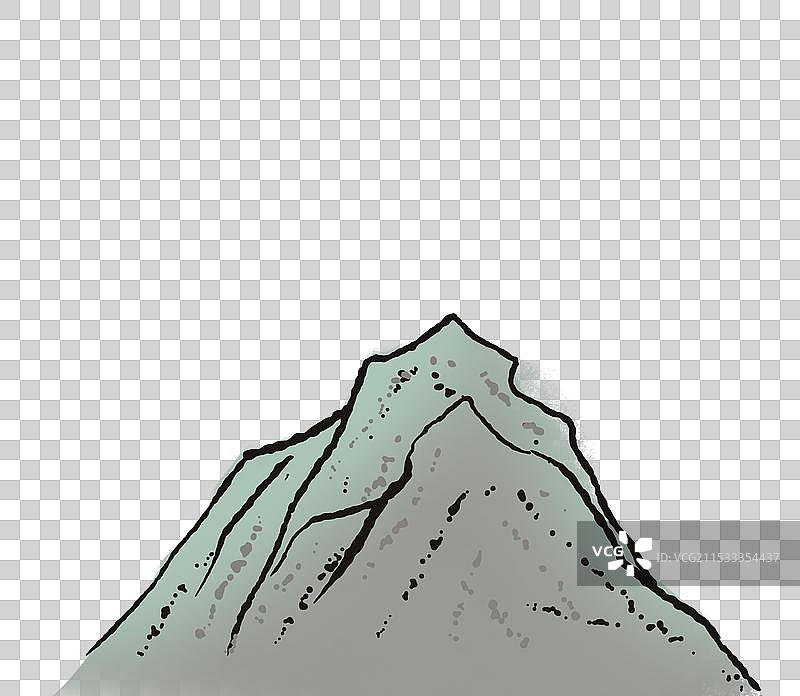 岩石国潮风敦煌壁画中国风诗意山峰石头图片素材