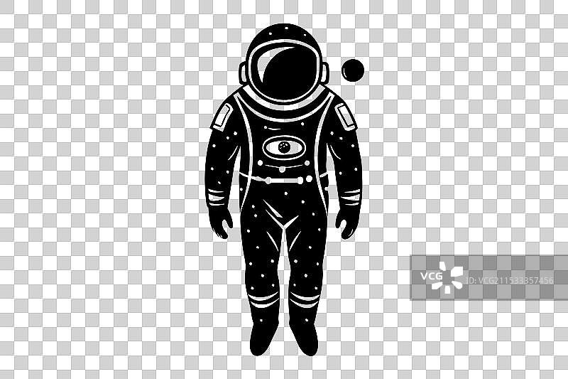 宇航员剪影图片素材