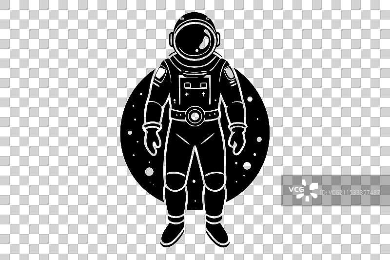宇航员剪影图片素材