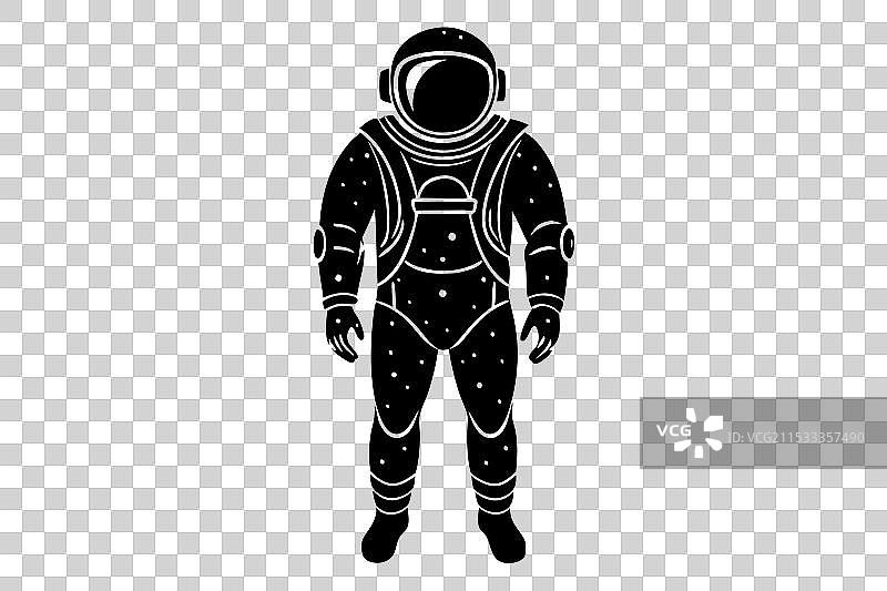 宇航员剪影图片素材