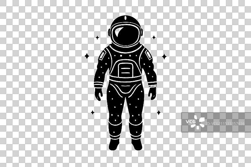宇航员剪影图片素材