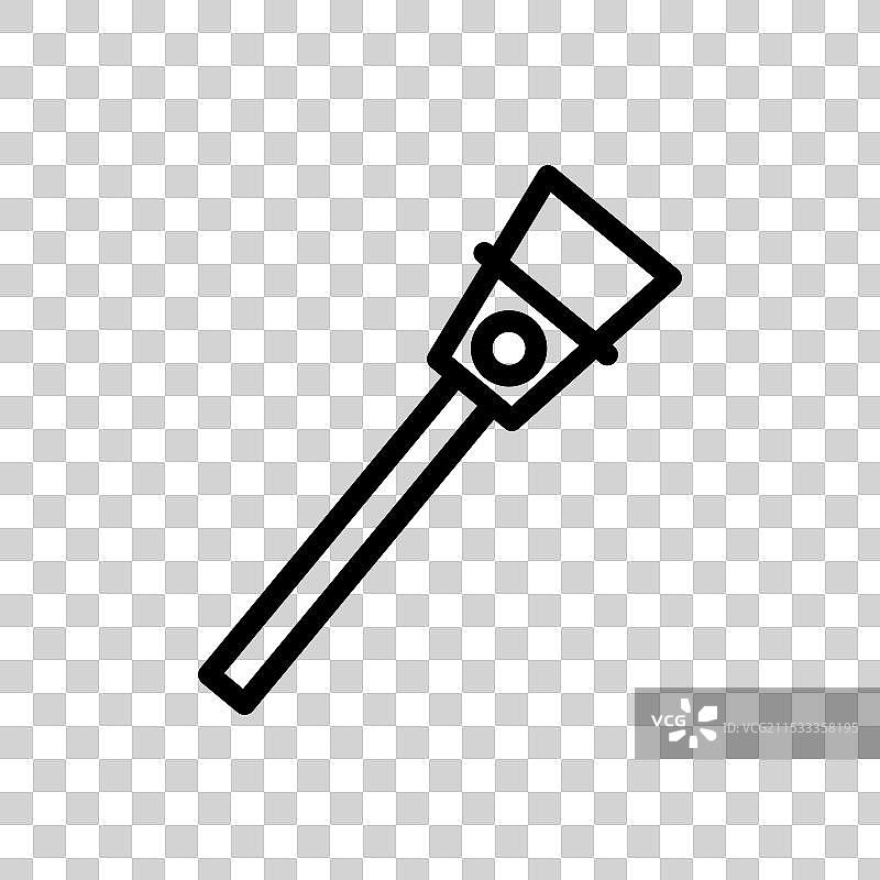 汽车油尺线条图标，背景为白色图片素材