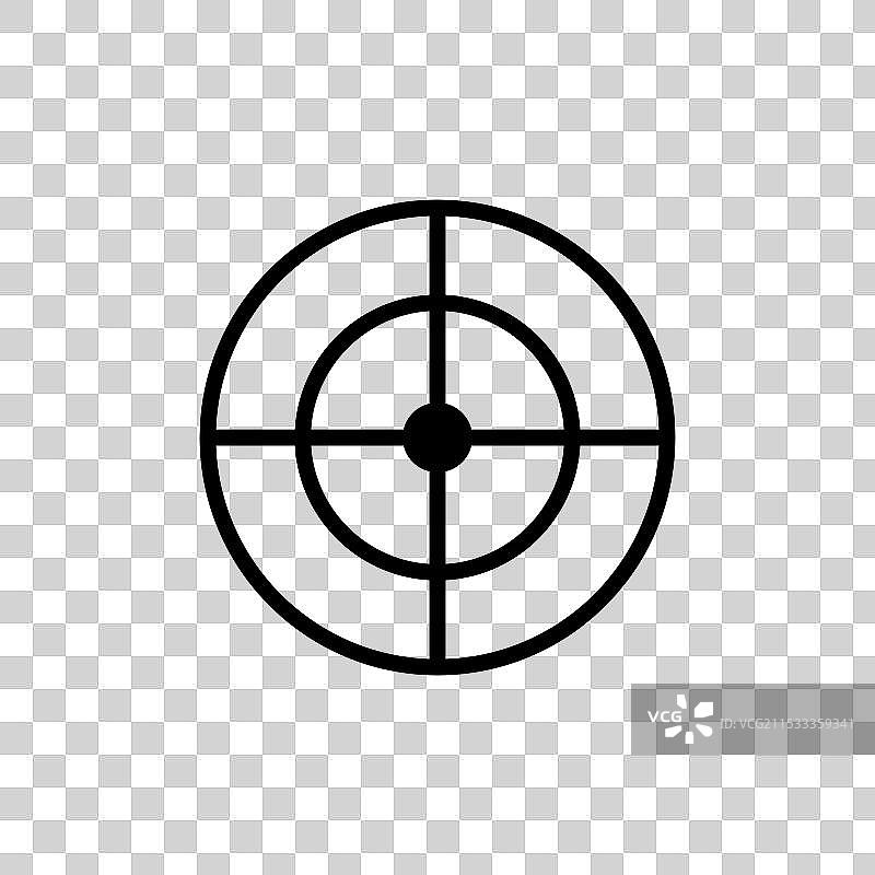 枪靶线图标，背景为白色图片素材