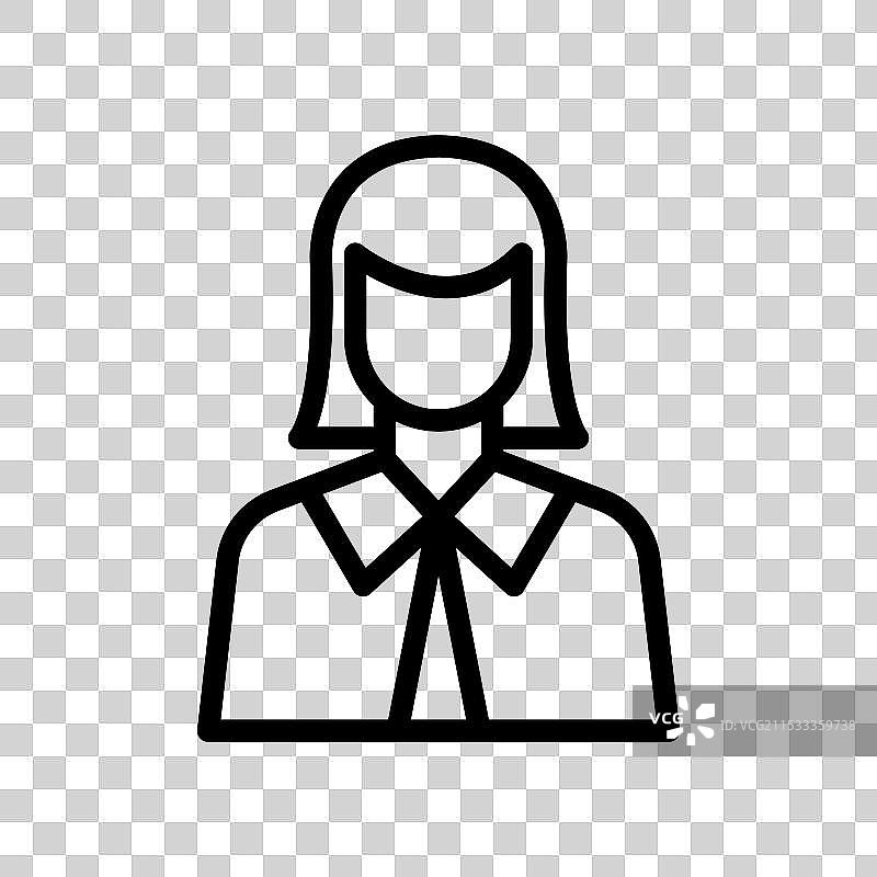 律师线条图标，背景为白色图片素材