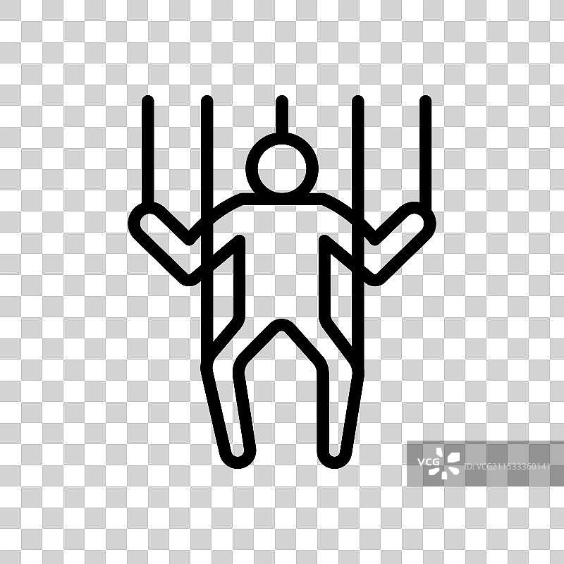 木偶线条图标，背景为白色图片素材