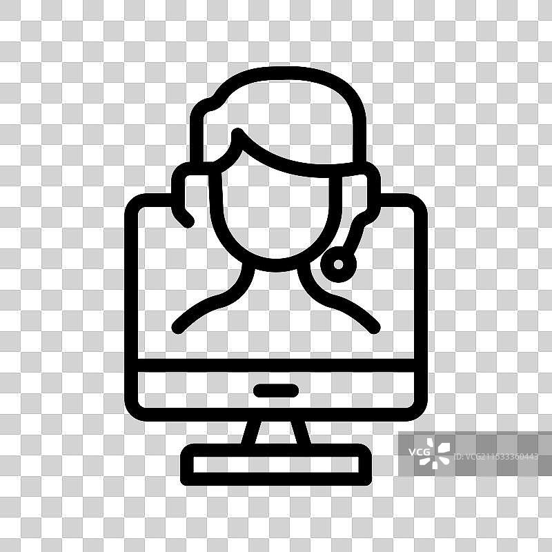 技术支持电话图标，背景为白色图片素材