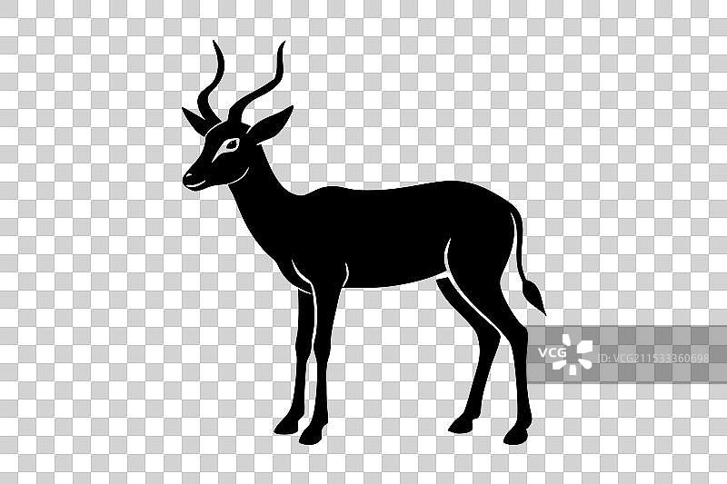 羚羊剪影图片素材