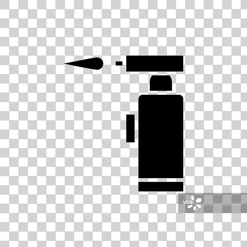 白色背景上的喷灯线条图标图片素材