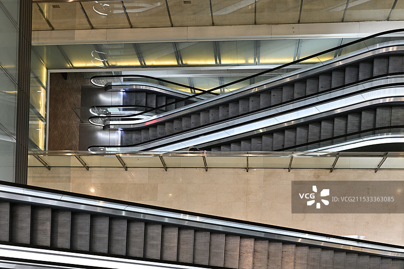 现代建筑自动扶梯图片素材