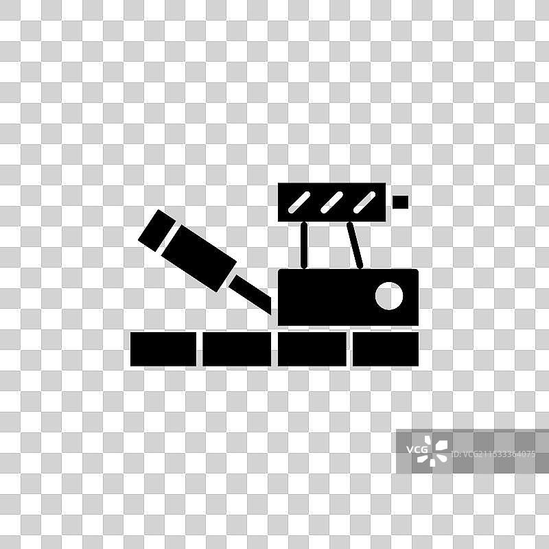 地板打磨机线条图标，独立于白色背景图片素材