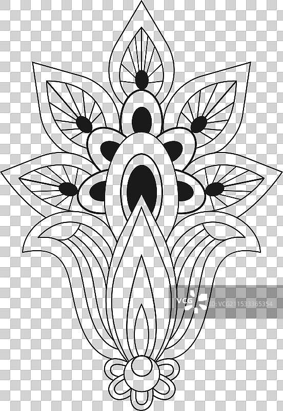 装饰性的印度饰品元素图片素材