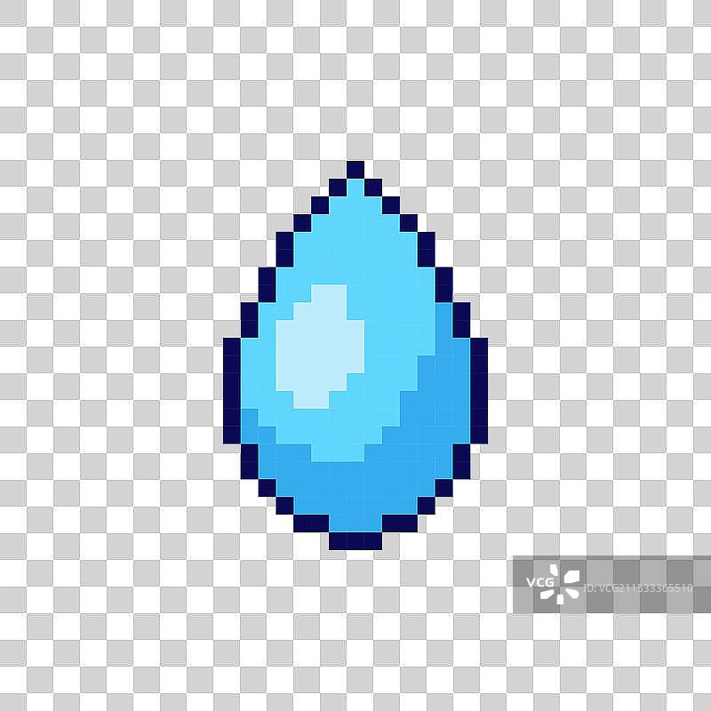 像素艺术水滴游戏资产设计图片素材