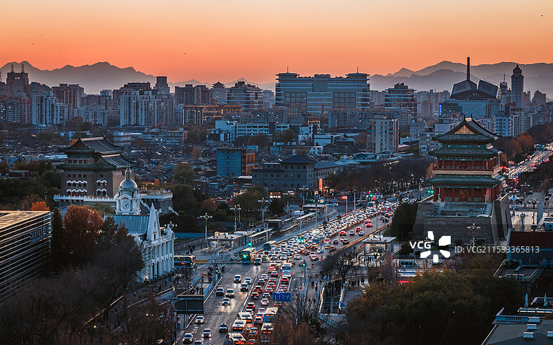 箭楼与前门楼图片素材