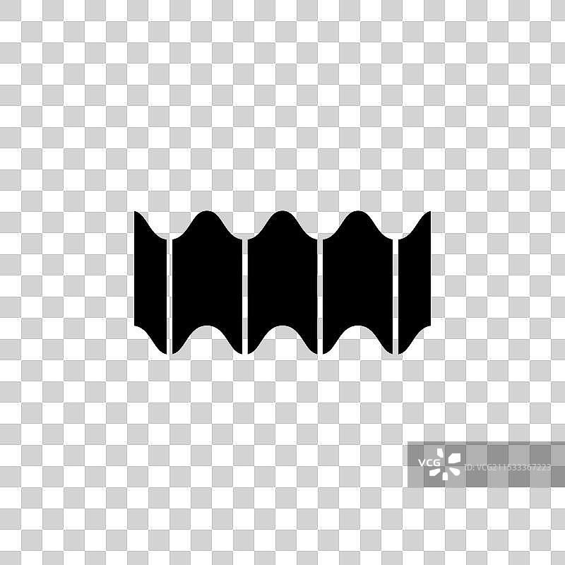 屋瓦线条图标，独立于白色背景图片素材