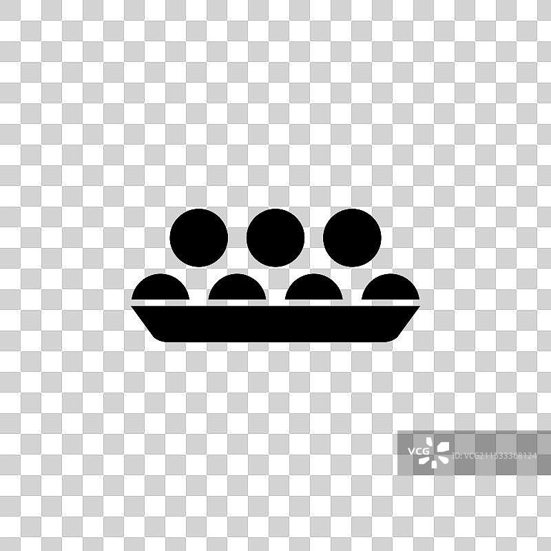 章鱼烧线条图标，背景为白色图片素材