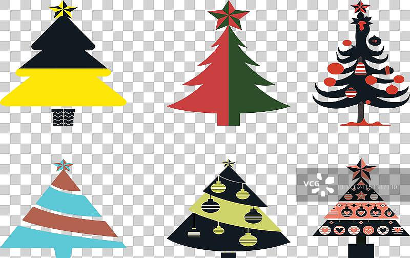 圣诞树风格艺术图片素材