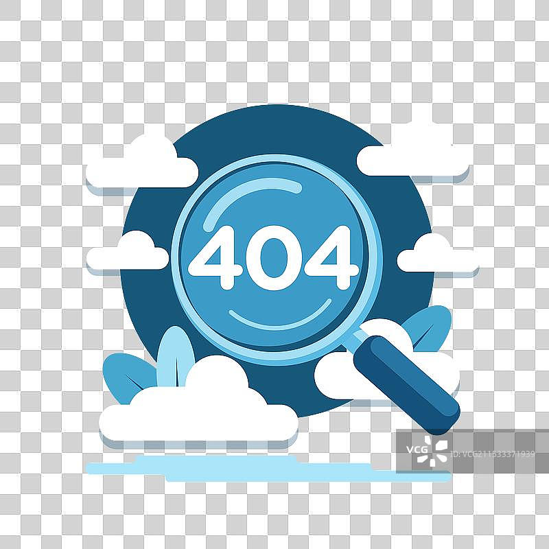 404错误与放大镜 - 页面未找到图片素材