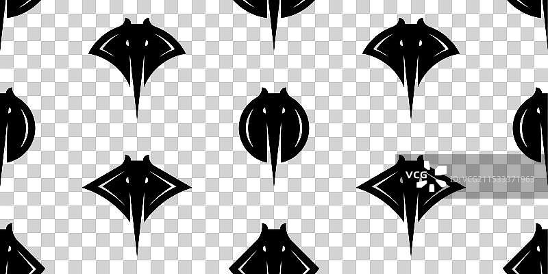 无缝的鳐鱼图案图片素材