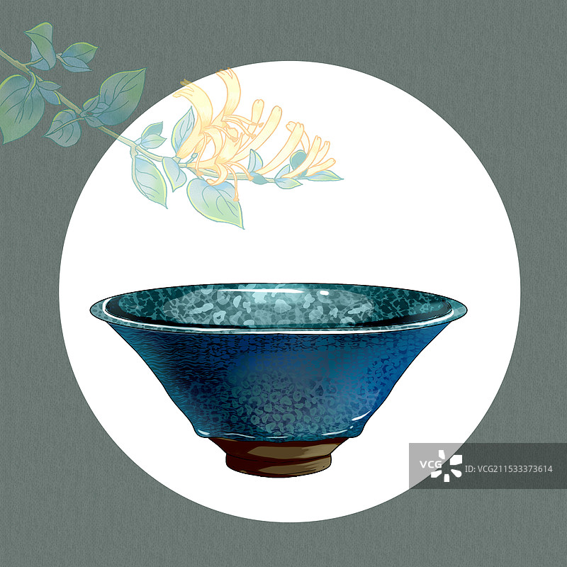 非遗建盏插画图片素材
