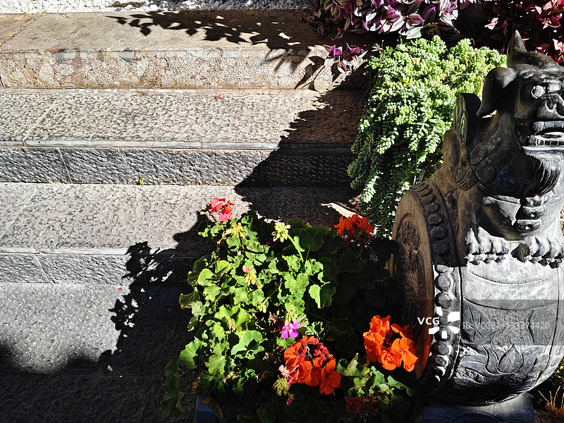 丽江古城的角落图片素材