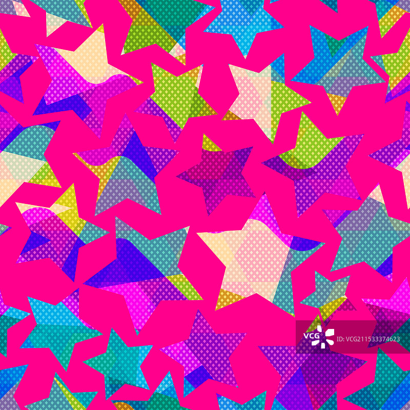 抽象多彩星星无缝图案图片素材