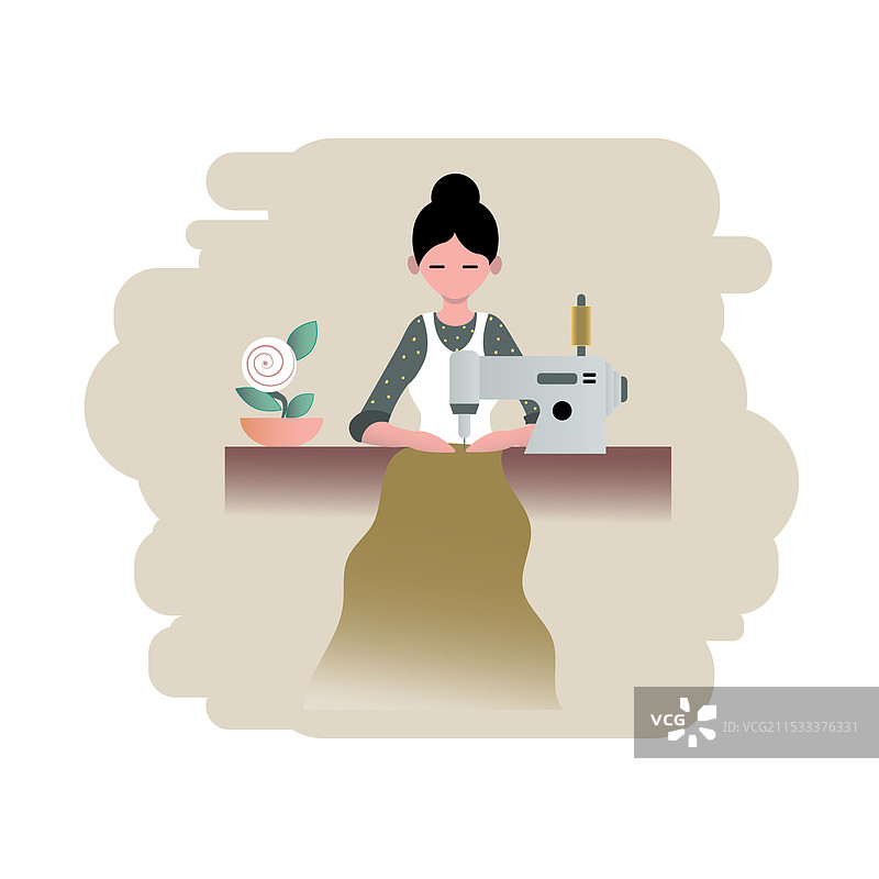 缝纫师的彩色图像图片素材