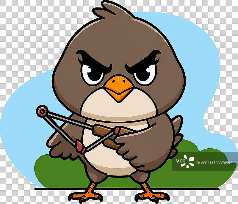 一只可爱的生气的小鸟图片素材