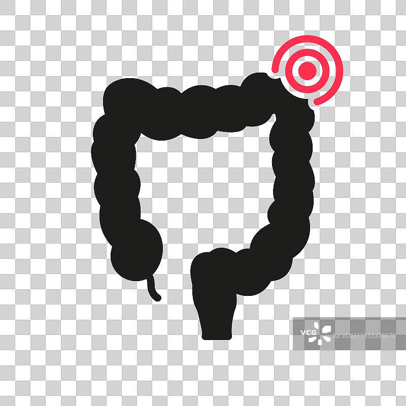 人类结肠轮廓图标炎症图片素材