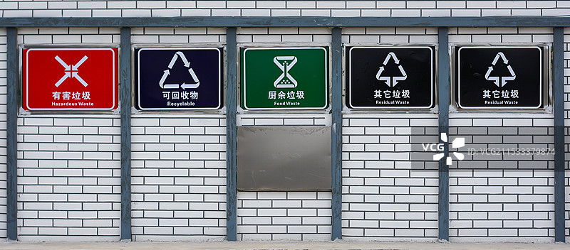 分类的垃圾箱外形图片素材