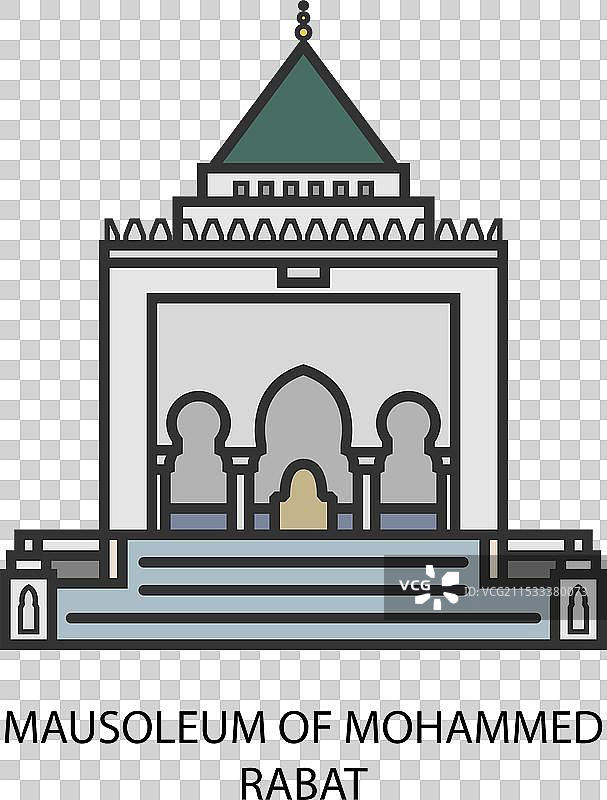 摩洛哥拉巴特穆罕默德五世陵墓图片素材