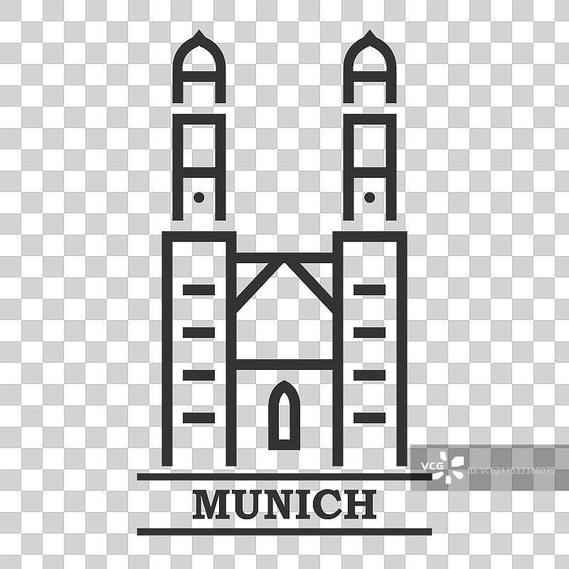 慕尼黑的德国城市建筑图片素材