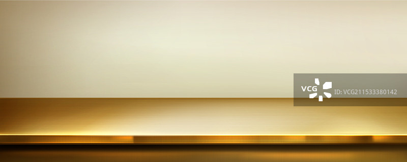 光滑的金色闪亮金属厨房桌面图片素材