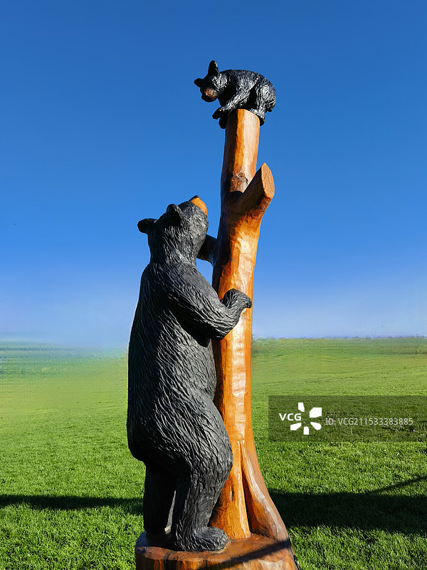 城市雕像·熊图片素材