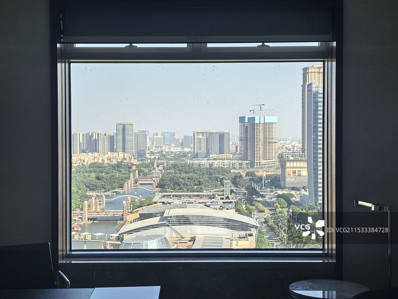佛山千灯湖俯视角窗景图片素材