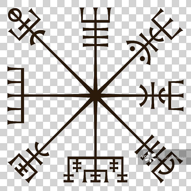 维京传统符号装饰——维格维西尔图片素材