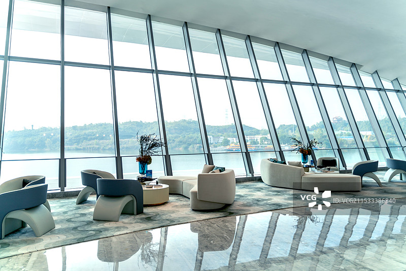 现代简约风格酒店接待大厅图片素材