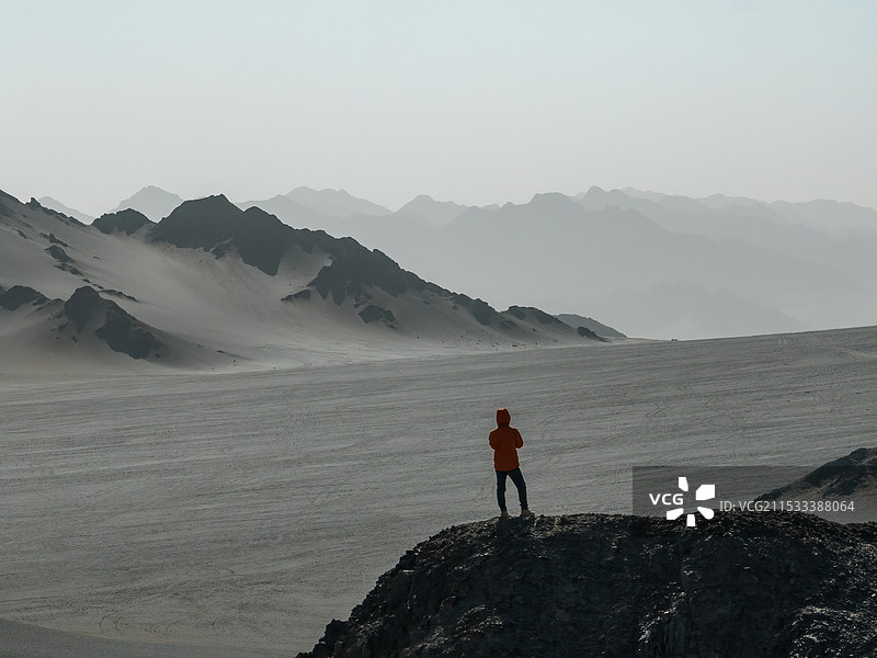 青海海西州茫崖黑独山月球基地网红高空航拍图片素材